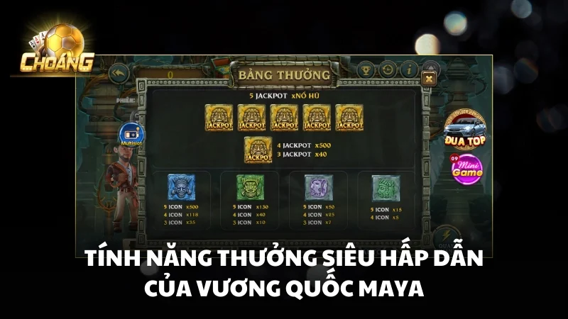 Tính năng thưởng siêu hấp dẫn của Vương Quốc Maya